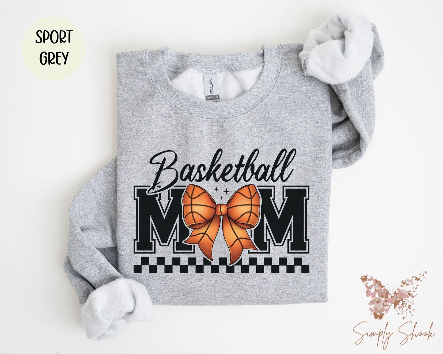 Basketball Mom Coquette Bow Sweatshirt