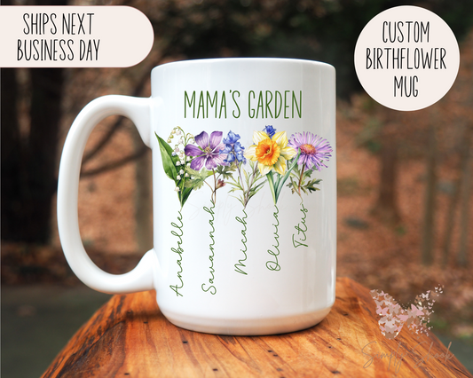 Birthflower Garden 15 oz Coffee Mug