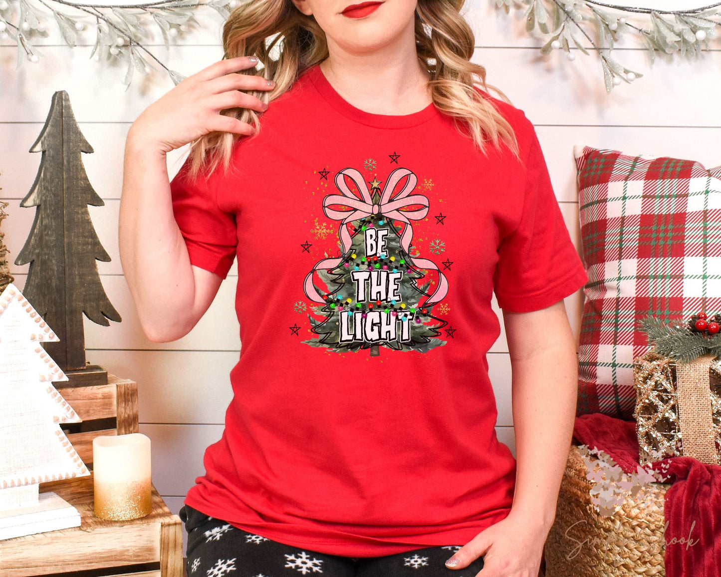 Be The Light Christmas Tree T-Shirt