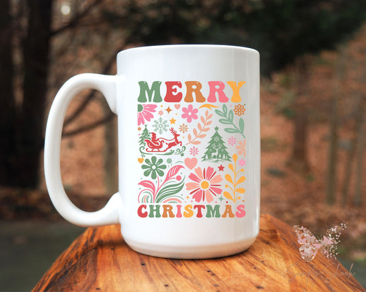 Retro Christmas 15 oz Mug