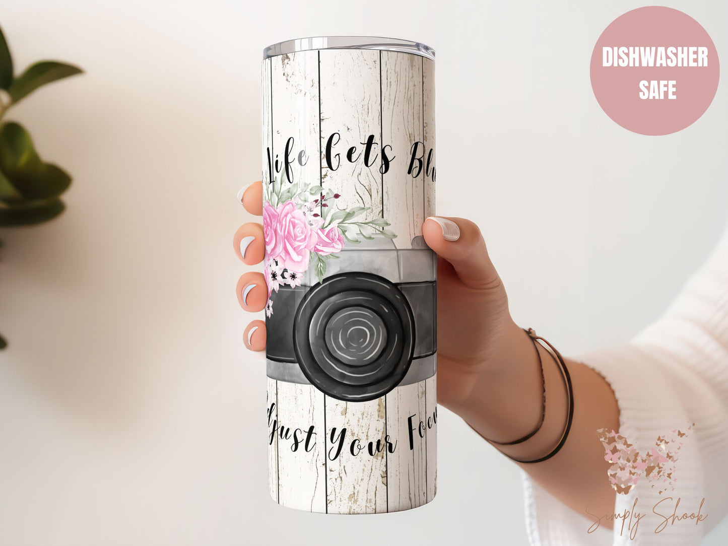 When Life Gets Blurry Adjust Your Focus 20 oz Skinny Tumbler