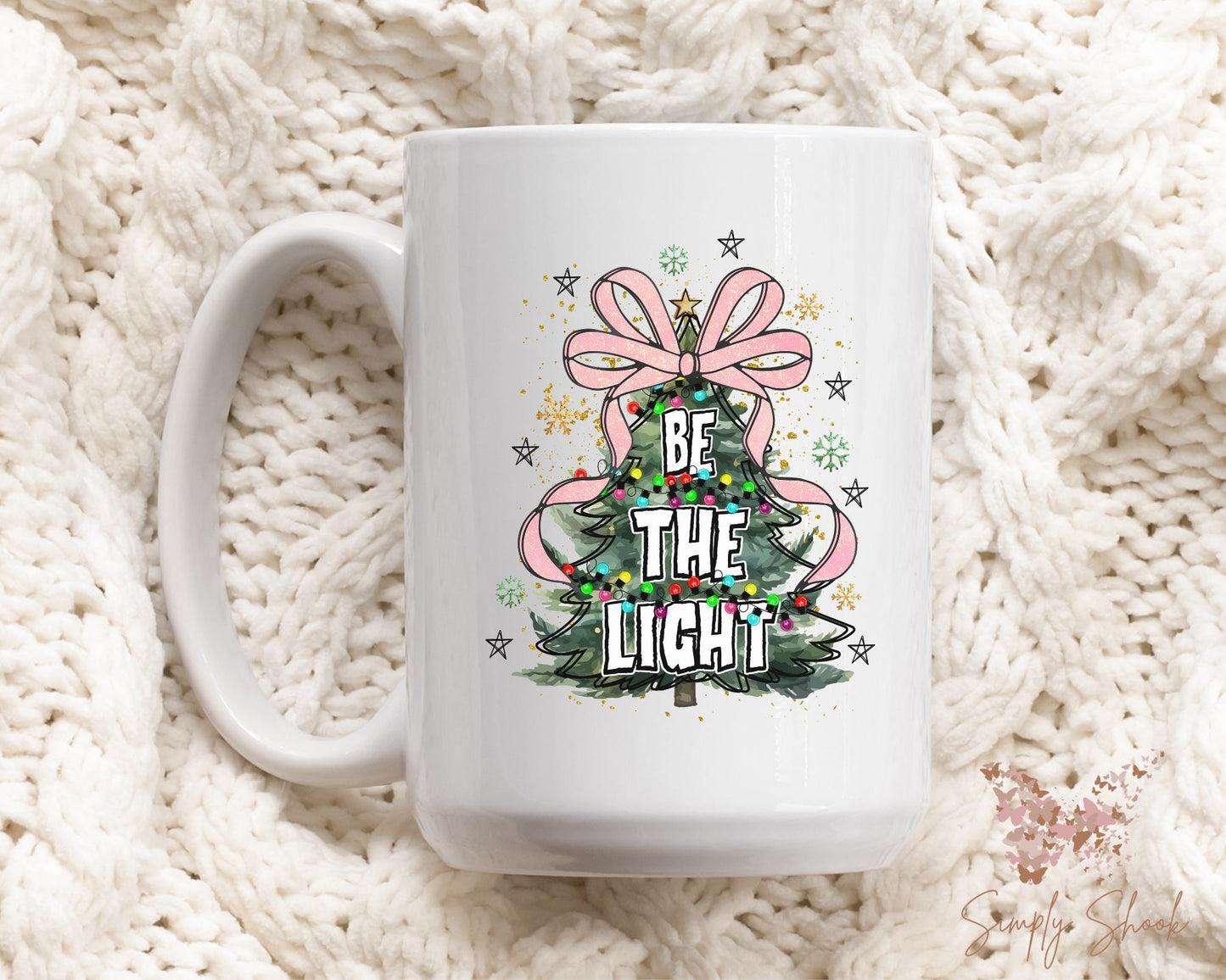 Be the Light Christmas Tree 15 oz Mug