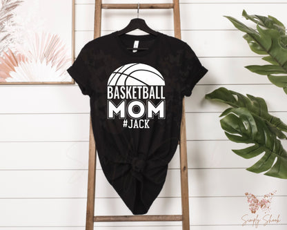 Personalized Basketball Mom T-Shirt