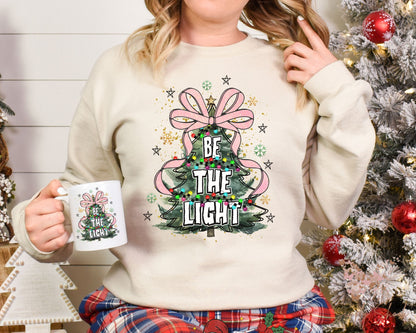 Be The Light Christmas Tree Sweatshirt