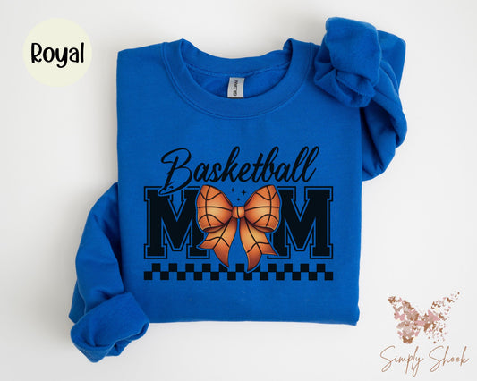 Basketball Mom Coquette Bow Sweatshirt