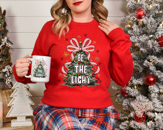 Be The Light Christmas Tree Sweatshirt