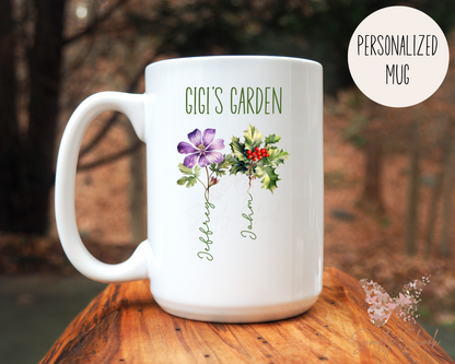 Birthflower Garden 15 oz Coffee Mug