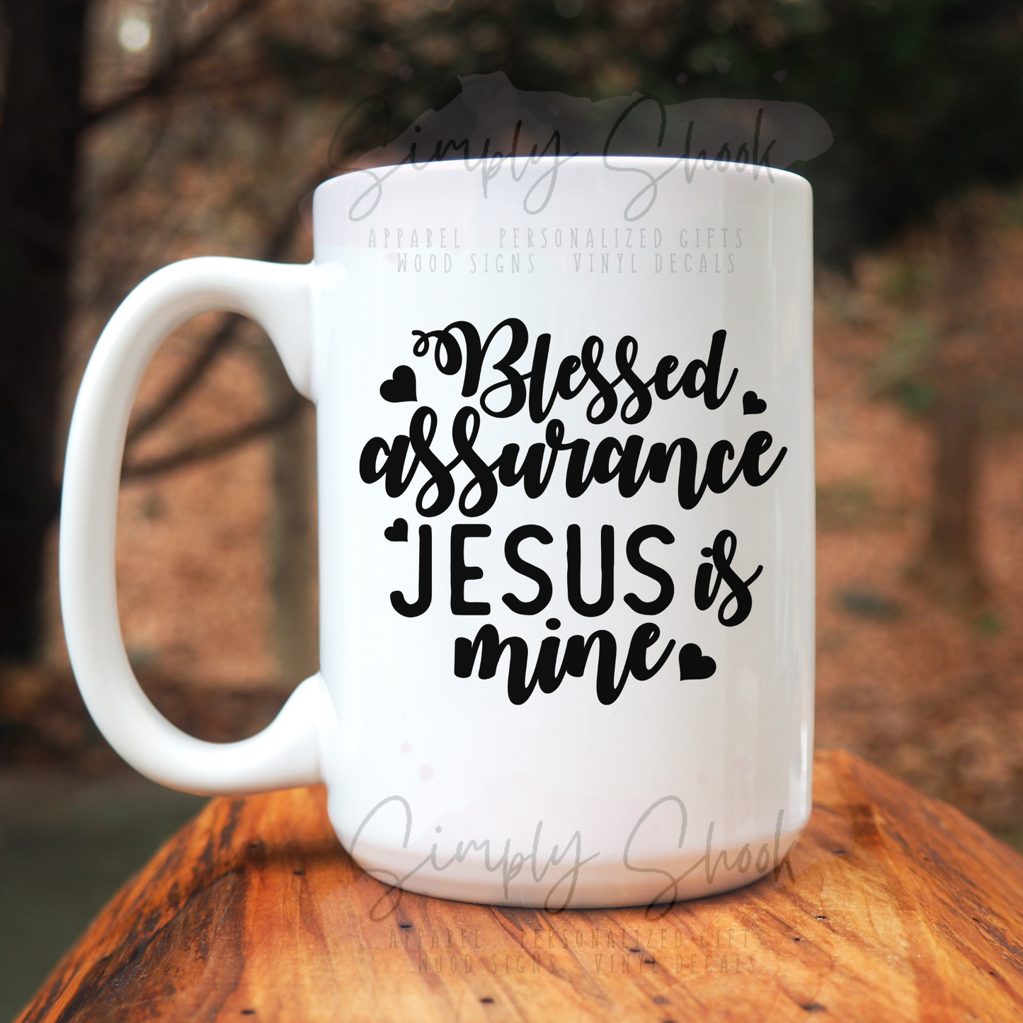 Blessed Assurance Jesus is Mine 15 oz Coffee Mug